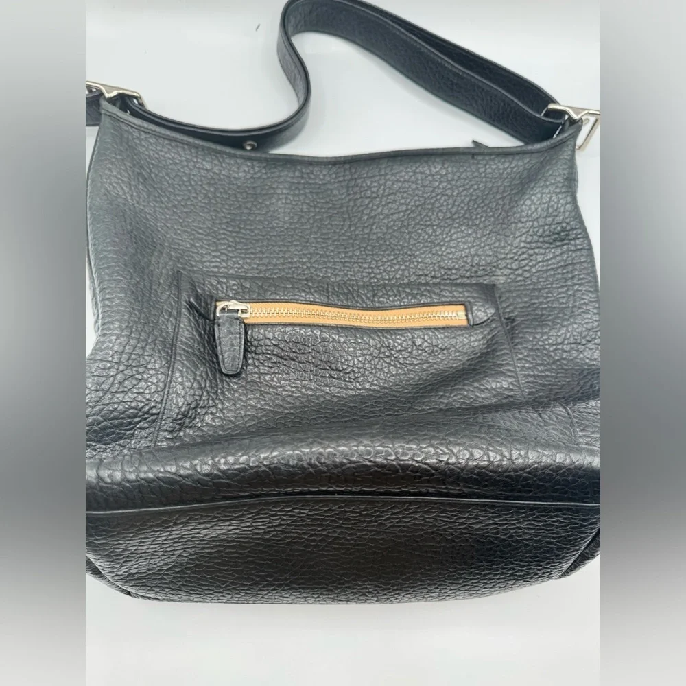 Coach Sara Black Textured Leather Shoulder Bag | Good Used Condition
